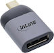 InLine Konverter USB-C / DisplayPort männlich zu DisplayPort männlich Gray 1Stück 64106D