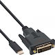 InLine Конвертор USB-C / DisplayPort / Thunderbolt / Thunderbolt 3 мъжки към DisplayPort / Thunderbolt / Thunderbolt 3 мъжки Черен 1бр 64132