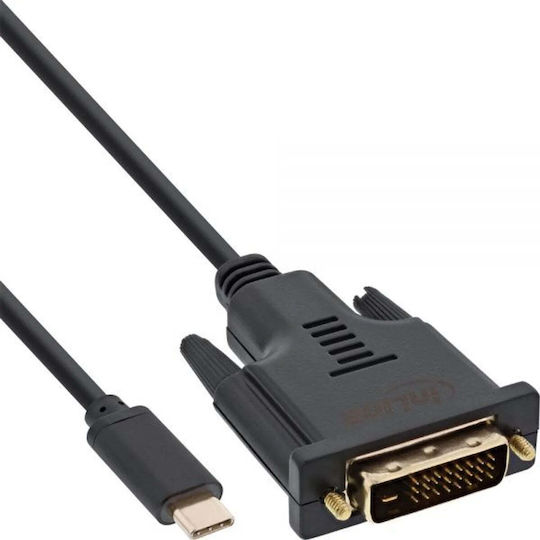 InLine Конвертор USB-C / DisplayPort / Thunderbolt / Thunderbolt 3 мъжки към DisplayPort / Thunderbolt / Thunderbolt 3 мъжки Черен 1бр 64132