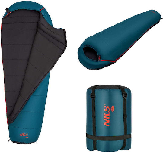 Nils Sleeping Bag Single 3 Seasons Ciemnozielony