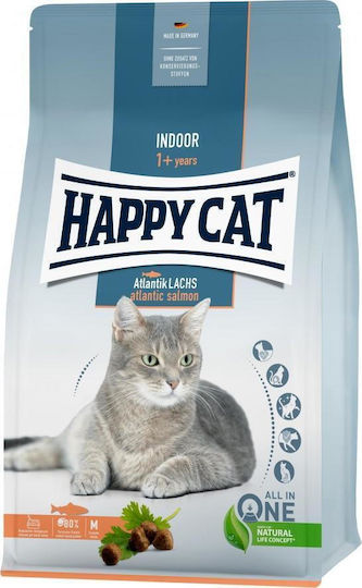 Happy Cat Indoor Atlantic Dry Food for Adult Cats with Salmon 0.3kg