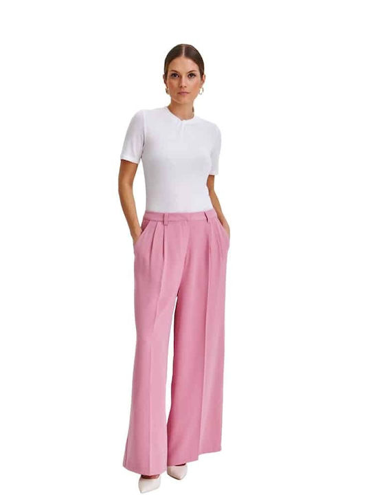 Top Secret Femei Material textil Pantaloni largi Roz Top Secret Femei Material textil Pantaloni largi Roz