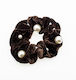 Samtstoff Scrunchie mit 6 Farben und verziert m...