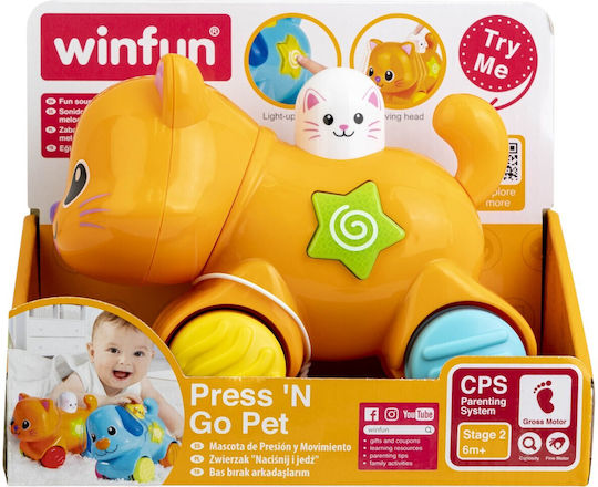 Smily Play Haustiere Push Go Orange Cat 000734