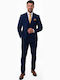 Men's Suit with Vest Blue