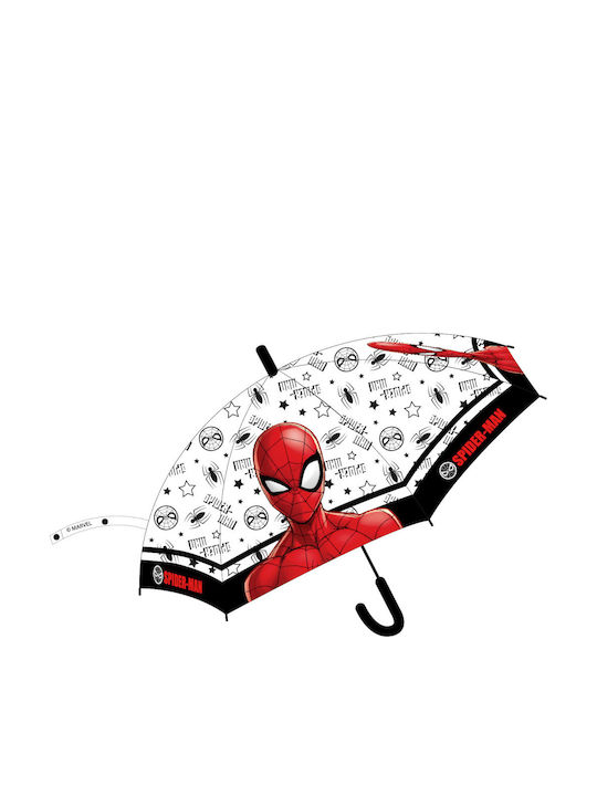 Disney Spiderman Извита Дръжка Бял Чадър