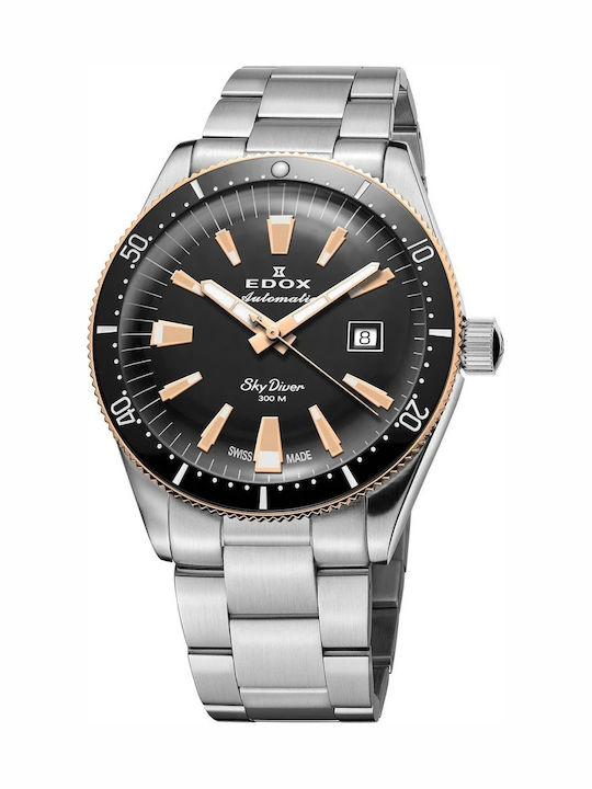 Edox Ρολόι Αυτόματο με Μεταλλικό Μπρασελέ Edox Ρολόι Αυτόματο με Μεταλλικό Μπρασελέ