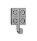 Self-Adhesive Hook Barcelona Circles Tile Inofix 2303 46x32x20mm Set of 2 Pieces Silver 193-2303-7