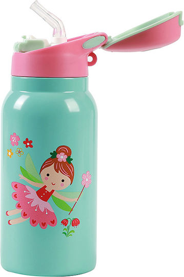 Total Gift Sticlă Pentru Copii Termos Oțel Inoxidabil Cu Pai 350ml