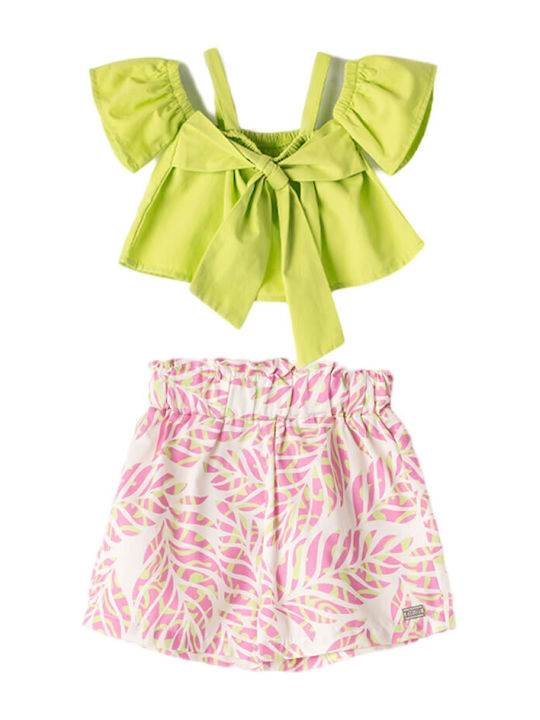 Kinder-Set mit Shorts Sommer 2Stück Light Green