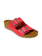 Sunny Sandal Damen Flache Sandalen in Rot Farbe