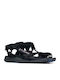 Globetrot Flache Sandalen für Damen Sportlich in Schwarz Farbe