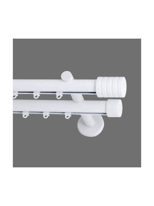 Frans Athens Bar Two-Way Metallic Curtain Track White 320cm FR-8541L14_17486