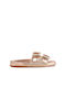 Alma en Pena Damen Flache Sandalen in Gold Farbe