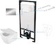 Deante Wall Mounted Plastic High Pressure Rectangular Toilet Flush Tank White