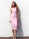 Lumina Midi Kleid Pink