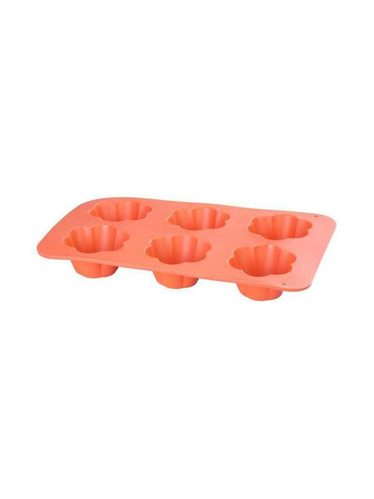 Formă de Patiserie pentru Cupcakes/Muffins din Silicon 6 Locuri 28.6x17.2x3.5buc 1buc