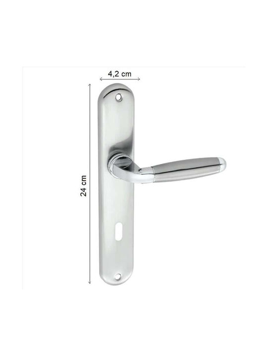 Import Hellas Lever Middle Door with Plate Pair...