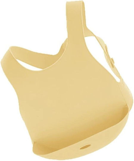 Minikoioi Impermeabila Bavetă Silicon cu Buzunar Mellow Yellow pentru 6 m+ Minikoioi Impermeabila Bavetă Silicon cu Buzunar Mellow Yellow pentru 6 m+
