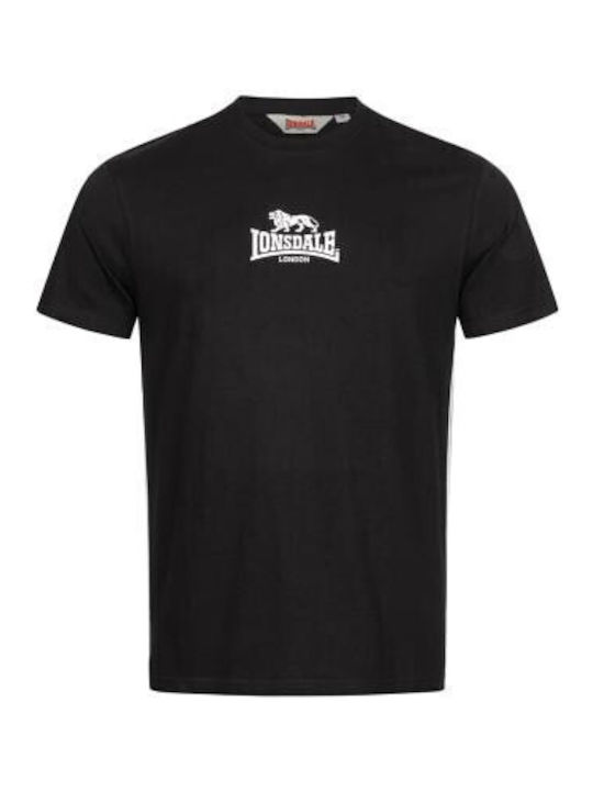 Lonsdale T-shirt Bărbătesc cu Mânecă Scurtă Negru