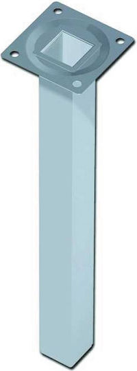 Tischbein Es Quadrat 25x25mm H250 Weiß 140306.0028 Metall Weiß