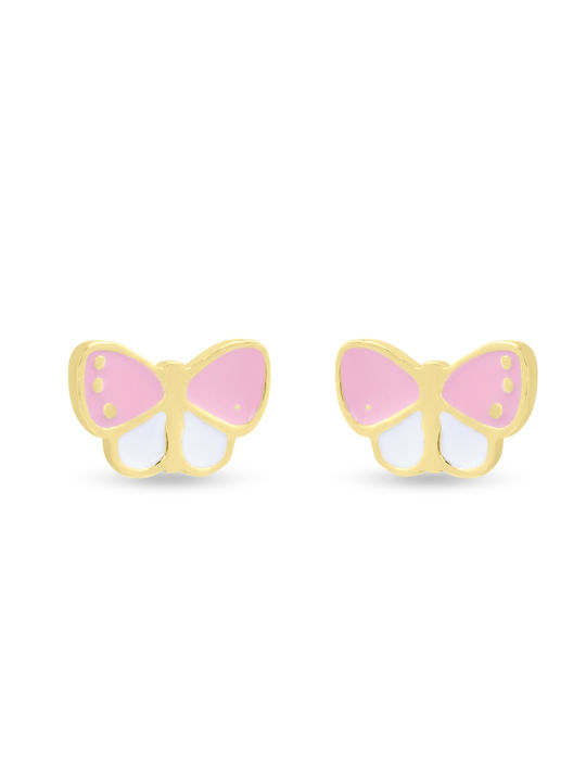 Kids Earrings Studs Butterflies made of Silver