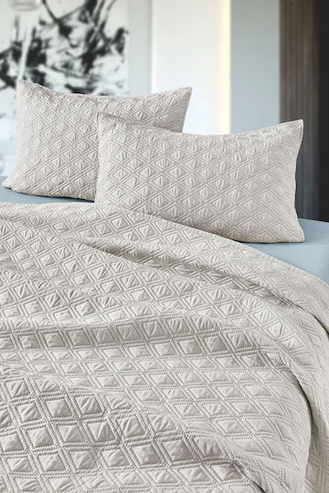 Guy Laroche Tempest Σετ Κουβερλί Ημίδιπλο Microfiber Natural 180x240cm 2τμχ