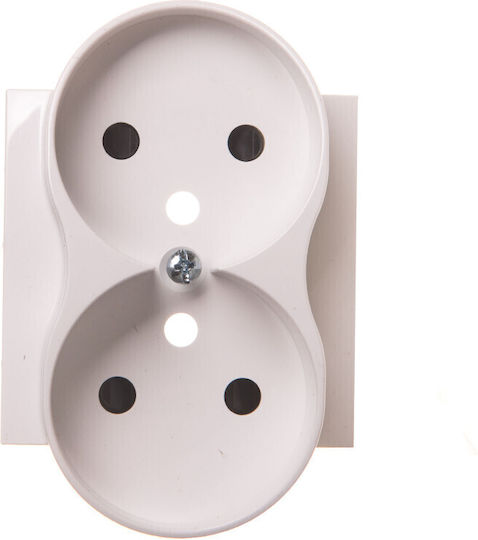 Kontakt-Simon Power Socket Front in White Color WMDW-P0131x-011