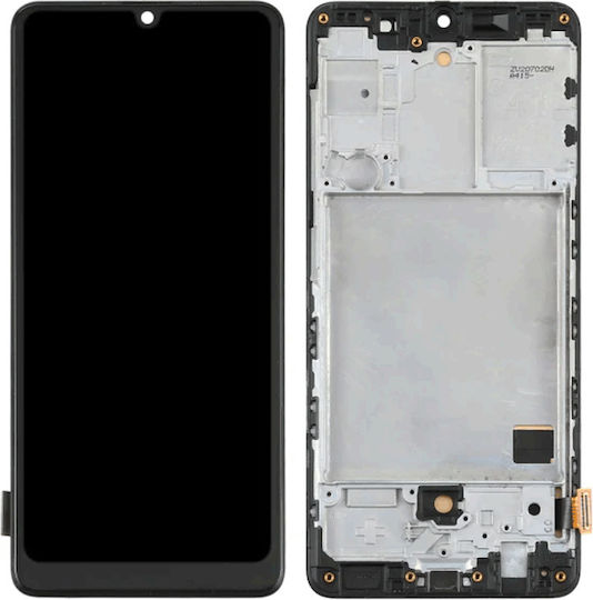 Ecran Incell cu Mecanism de Atingere și Cadru pentru Samsung Galaxy A41 A415F (Negru)