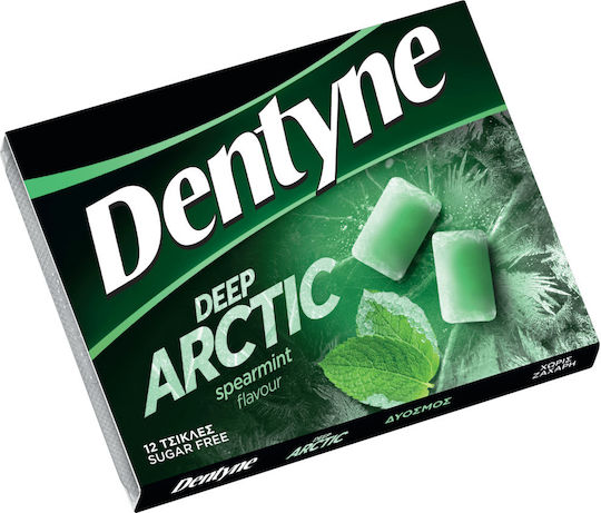 Dentyne 12 Τσίχλες Deep Arctic με Γεύση Spearmint Χωρίς Προσθήκη Ζάχαρης 16.8gr