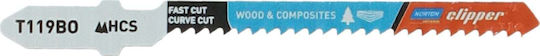 Norton 70184608376 Jig Saw Blades for Wood 50mm 3 Pieces