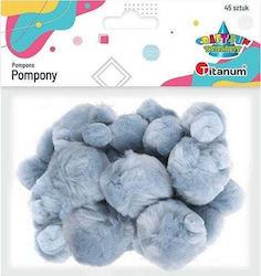 Titanum Pom Pom Handwerk Gray Set 45Stück
