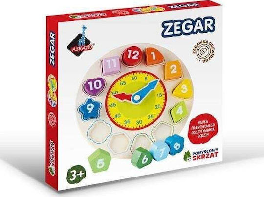 Askato Educational Time Learning Game made of Wood for 3+ years Years Old
