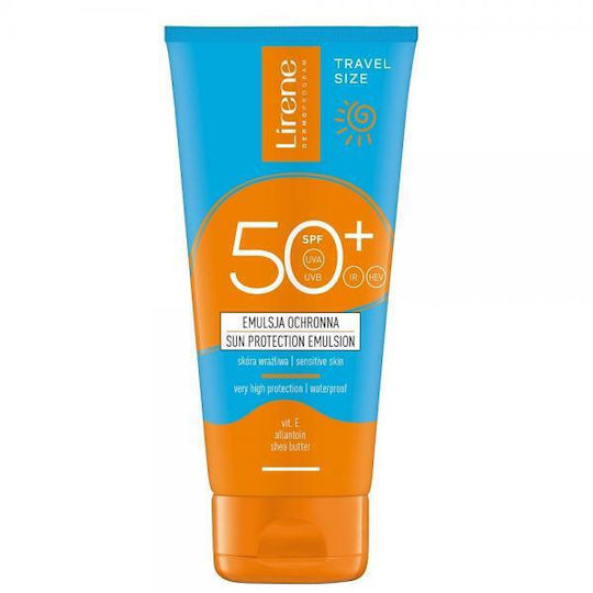 Lirene Travel Size Αδιάβροχο Αντηλιακό Σώματος SPF50+ 90ml