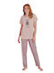 Pijamale de damă Pijamood Lucky Cactus Viscose Portocaliu Deschis