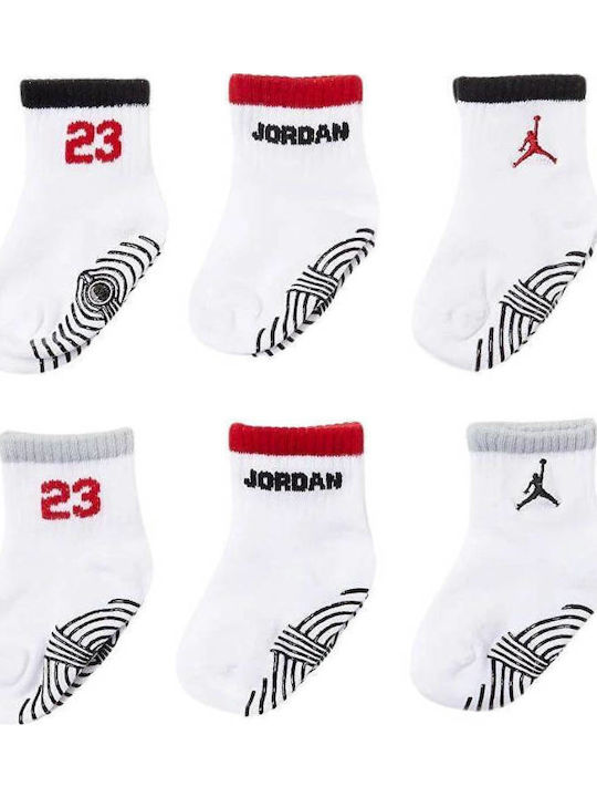 Jordan Șosete pentru Copii Jordan White 6 Perechi
