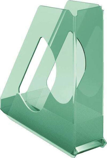 Esselte Magazine File Organizer Plastic Green 7.2x25.6x260cm.