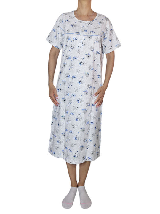 Katia Summer Cotton Women's Nightdress Embrime