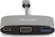 LMP USB-C Docking Station με 4K PD Μαύρο (LMP-USBC-VGA-MA-SG)