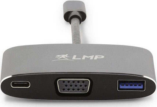 LMP USB-C Docking Station με 4K PD Μαύρο (LMP-USBC-VGA-MA-SG)