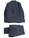 Men's Suit with Vest Blue