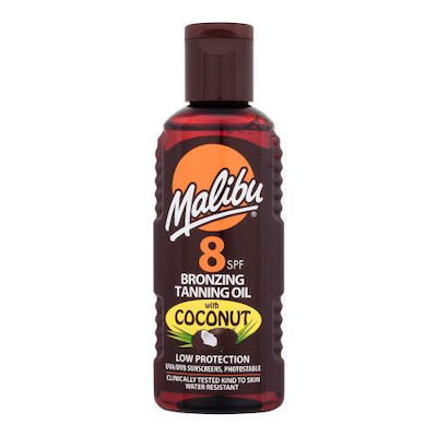 Malibu Αδιάβροχο Αντηλιακό Λάδι για το Σώμα SPF8 100ml