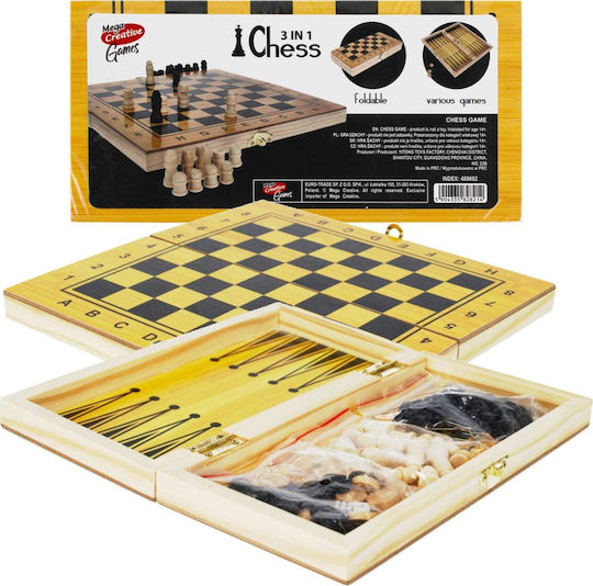 Mega Creative Holz-Spielsteine für Backgammon 7.62cm
