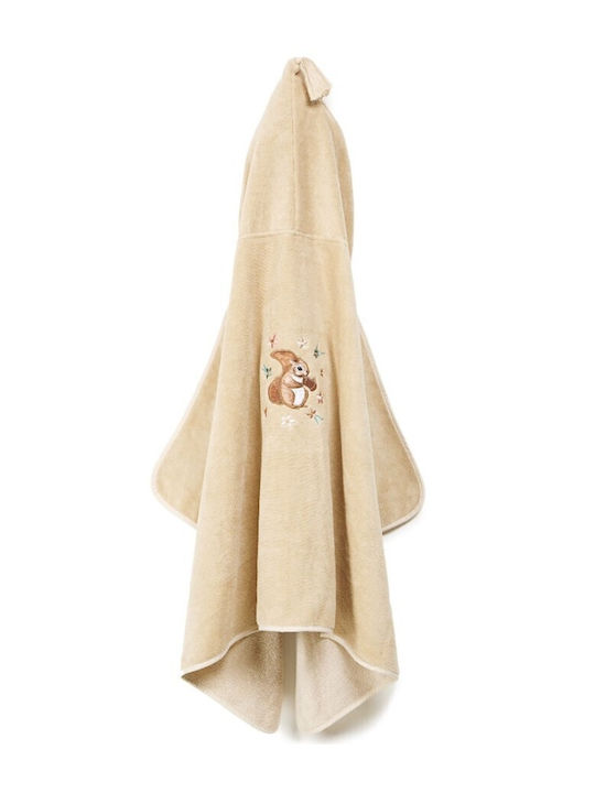 La Millou Hooded Baby Bath Towel Beige