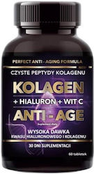 Intenson Colagen + Acid Hialuronic + Vitamina C Supliment Alimentar Anti-îmbătrânire 60 Tablete