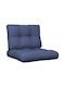 vidaXL Waterproof Bench Cushion for Palette with Backrest Navy Blue 2pcs 50x50cm