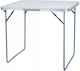 Table Aluminum for Camping Foldable in Case 80x60x70cm White