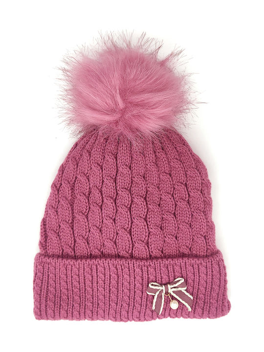 Kinder Mütze Gestrickt Rosa