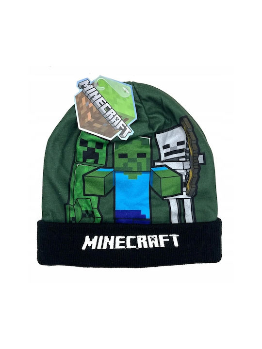 Minecraft Kinder Mütze Gestrickt Schwarz