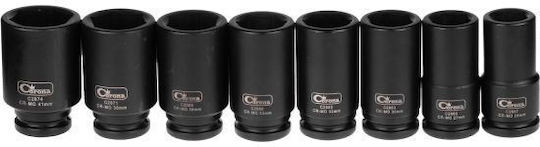 Richmann Căpăcei Pneumatic - Pneumatic Hexagonali Lungi cu Patrat de Prindere 3/4" Set 8buc